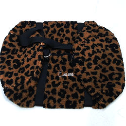 BLOOPER BAG: Monogrammed Leopard Sherpa Duffel Bag