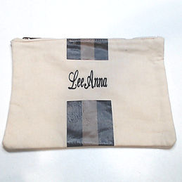BLOOPER BAG: Monogrammed Canvas Pouch
