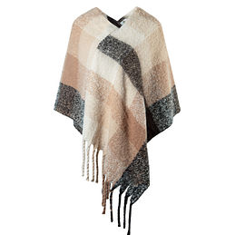 BLOOPER CLOTHING: Blank Plaid Poncho