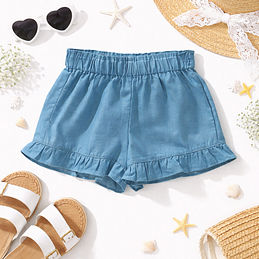 BLOOPER KIDS: Blank Kids Ruffle Shorts