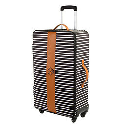 large monogrammed suitcase