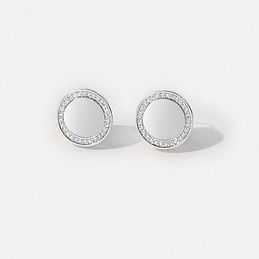 BLOOPER ACCESSORY: Blank Pave Disc Earrings