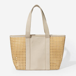 BLOOPER BAG: Blank Straw Caning Tote