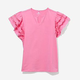 BLOOPER CLOTHING: Blank Flutter Sleeve Top