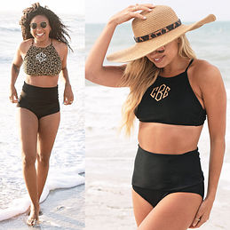 high neck bathing suit tops