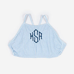 Monogrammed High Neck Bikini Top