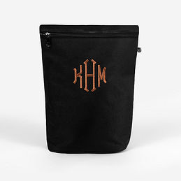 Monogrammed Ditty Bag in Black