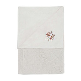 monogrammed sherpa blanket