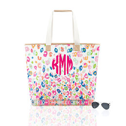 Two Way Canvas Tote Bag - I Love Pineapple with Glitter Print
