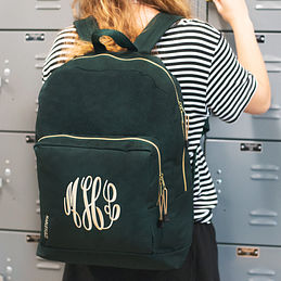 monogrammed laptop backpack