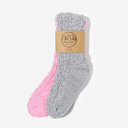 Pack of Duck Boot Socks in Pink & Grey