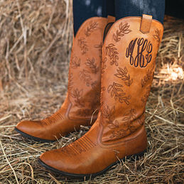 monogrammed cowboy boots