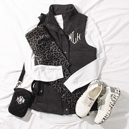 charcoal heathered quilted vest ootd