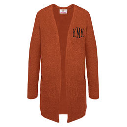 orange boyfriend cardigan