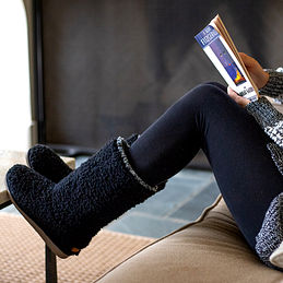 sherpa slipper booties