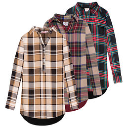 Monogrammed Collared Layering Tunic