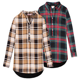 Monogrammed Collared Layering Tunic