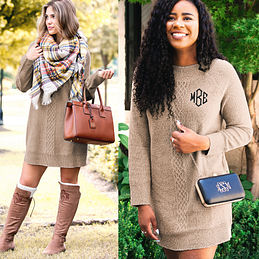 sweater dress with riding boots