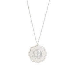 silver monogram necklaces