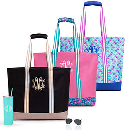 monogrammed mega beach bag
