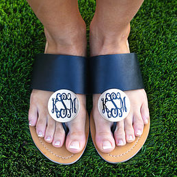 monogram sandals