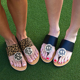 monogram sandals