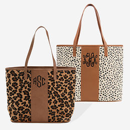 Leopard Tote Bags Large Capacity Canvas Shoulder Bag Animal Print