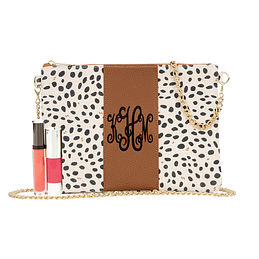 Monogrammed Metallic Leopard Wallet - Marleylilly