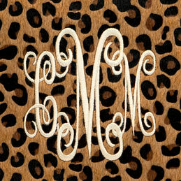 MarleyLilly SHN Monogrammed SHN Leopard Print Clutch Purse NEW