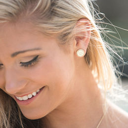 Monogrammed Earrings and Engraved Earrings - Marleylilly