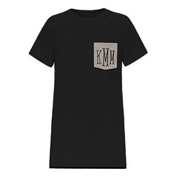 black shirt with monogram