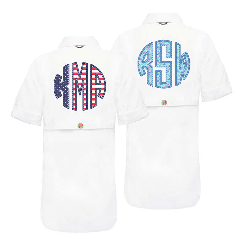 monogrammed swim shirt