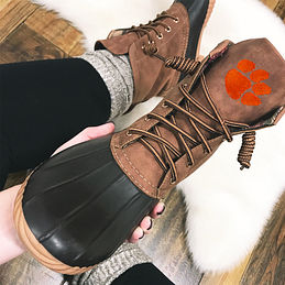 clemson rain boots