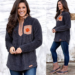 clemson sherpa pullover