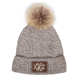 Products :: Custom Monogram Knit Beanie Hat and Scarf Set with Options