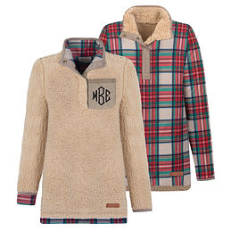 monogram on sherpa