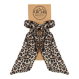 leopard print bow scrunchie