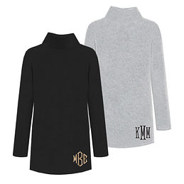 monogrammed sweatshirt tunic