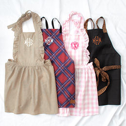 Cute monogrammed deals aprons