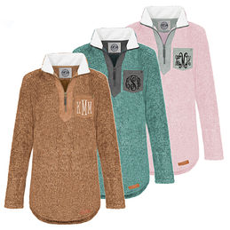 blush sherpa pullover