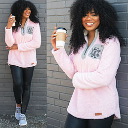 Monogrammed Sherpa Pullover Tunic 