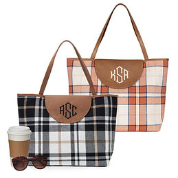 Personalized Plaid Classic Tote – Marleylilly