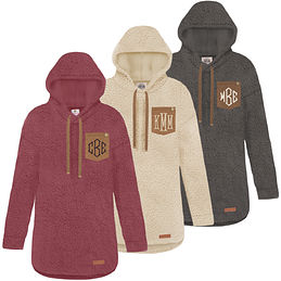 Monogrammed Newport Sherpa Fleece Pullover - Sand / L