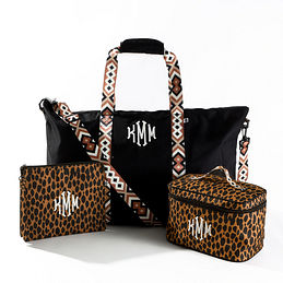 Personalized Metallic Leopard Weekend Bag – Marleylilly