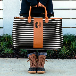 Monogrammed Felt Tote Bag Organizer - Marleylilly