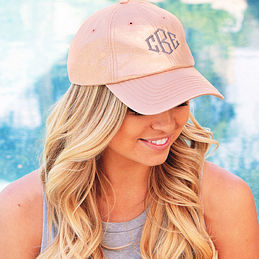 ladies monogrammed hats