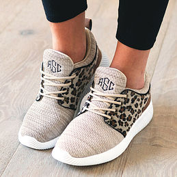 monogrammed tennis shoes