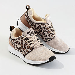 Monogrammed Leopard Sneakers