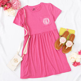 Monogrammed T-Shirt Dress