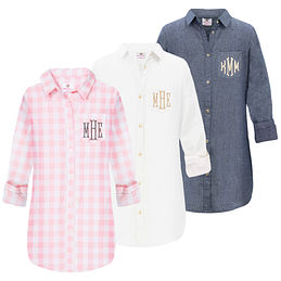 Monogrammed Button Down Tunic